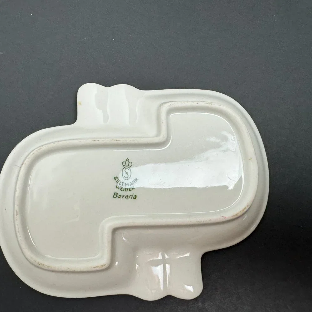 Women's Lady Porcelain Ashtray Vintage Germany Bavaria